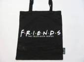 více - 3006 Jako nová plátěná taška černá bílý nápis  Friends  NEW LOOK   35 x 40cm