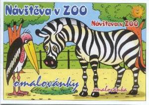 zvětšit obrázek - Malá omalovánka A5 s barevnou předlohou - Návštěva v Zoo