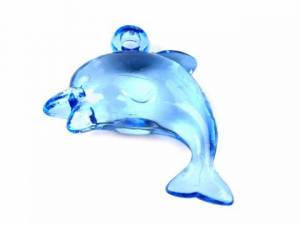 zvětšit obrázek - Plastový přívěšek delfín modrý   18 x 25mm