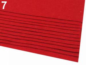 zvětšit obrázek - Pevnější dekorační filc  červený  20 x 30cm