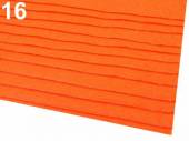 více - Tenčí dekorační filc oranžový neonový