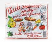 více - Svačinové sáčky pro školáčky  s obrázky   20 x 30cm,  30ks