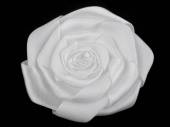 více - Saténová růže bílá   5,5cm