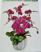 více - Okenní folie bez lepidla  - orchidej sytě růžová