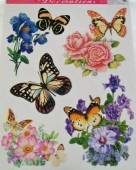 více - Okenní fólie motýli a květy