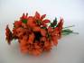 zvětšit obrázek - Poinsettia kytice 11 květů, dl. 18cm  - oranžové