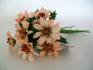zvětšit obrázek - Poinsettia kytice 11 květů, dl. 18cm  - lososovo-bílá