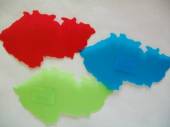 více - Obrysová mapa Česká republika - různé barvy