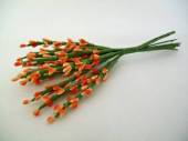 více - Svazek větviček na podzomní a jarní dekorace oranžové  12ks, dl. 13cm
