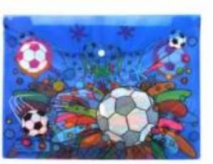 zvětšit obrázek - Plast.desky s drukem  A4 - modré s fotbalovými míči