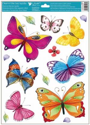 zvětšit obrázek - Okenní fólie barevní motýlci  30 x 42cm