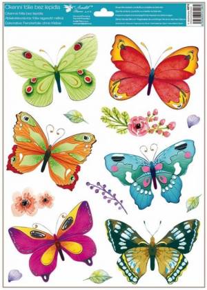 zvětšit obrázek - Okenní fólie barevní motýlci  30 x 42cm