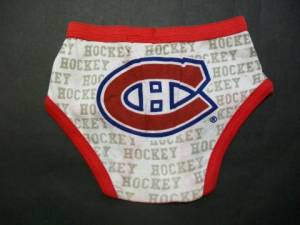 zvětšit obrázek - Slipy hokejové NHL bílé červené lemy šedé nápisy  4 roky