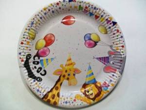 zvětšit obrázek - Papírové talíře  zvířátka s balónky   23cm  8ks