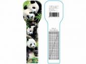 více - 3D záložka s pravítkem a malou násobilkou - pandy
