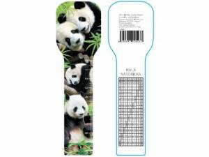zvětšit obrázek - 3D záložka s pravítkem a malou násobilkou - pandy
