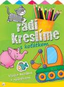 více - Rádi kreslíme s koťátkem - výuka kreslení s nálepkami