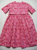 více - 0101 Šité plátěné šaty růžové sv.růžově květované  cca 7-8 let
