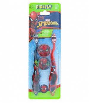 zvětšit obrázek - 2 x měkký zubní kartáček + pouzdra s měnícím se obr. Spiderman  3-6 let