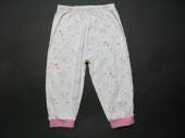 více - Pyžamové kalhotky bílé barevné hvězdičky  12-18m