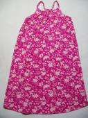 více - 0202 Viskózové šaty na ramínka sytě růžové sv.růžově květované  GAP  8-9 let  v.128/134
