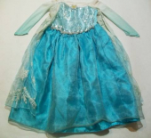 více - 2302 Princeznovské šaty s vlečkou modré  /více poškozené rukávy/  DISNEY  3 roky   v.98