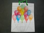 více - Dárková taška barevné balónky   18 x 23cm