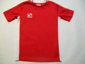 více - 0101 Sportovní silonové tričko červeno-bílé  SONDICO  7-8 let  v.122/128