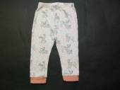 více - 2305 Bavl. pyžamové kalhotky bílé s koloušky  DISNEY  9-12m