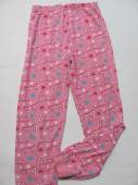 více - 2401 Bavl. pyžamové kalhoty růžové s nápisy  11 let  v.146