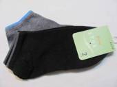 více - 2 x krátké ponožky tm.šedé a černé  v. 32-34