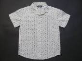 více - 1402 Košile kr.rukáv bílá, drobný černý vzor  PRIMARK   2-3 roky  v.98