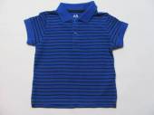 více - Tričko s límečkem modré s černým proužkem   LUPILU  18-24m   v.92