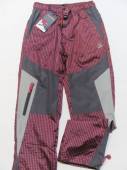 více - Šusťákové kalhoty s bavl. podšívkou růžovo-šedé   12 13 let  v.152/158