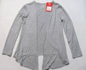 více - Viskózový tričkový kardigan bez zapínání šedý melír   12 let  v.152