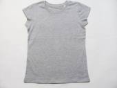 více - Dívčí tričko šedý melír  12 let    v.152