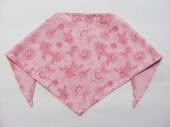 více - 2204 Bavl. šátek růžový květovaný   