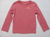 více - Žebrované tričko dl.rukáv růžové malá výšivka  
