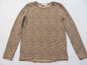 více - 1212 Elast.tričko dl.rukáv béžové s leopardím vzorem  H+M   9-10 let   v.134/140