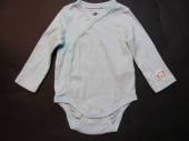 více - 1001 Celopropínací body dl.rukáv sv.modré  3-6m