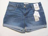 více - Elast.riflové kraťasy s ohrnutím  DENIM   v. 44
