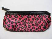 více - 2604 Malé pouzdro růžové s leopardím vzorem  18 x 7cm
