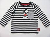 více - 2904 Tričko dl.rukáv černo-bílý proužek s Myšákem  PRIMARK   18-24m   v.86/92