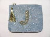 více - 2904 Sametové pouzdro zelenkavé se zlatou výšivkou   18 x 15cm