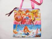 více - 2904 Látková taška na zip WINX  /flíček/   29 x 31cm