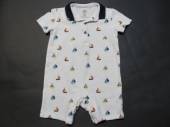 více - 0205 Letní body s límečkem bílé, barevné lodičky   F+F   18-24m 
