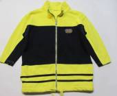 více - 0101 Mikina na zip tm.modro-žlutá  /malý flíček/   cca 5-6 let   v.110/116