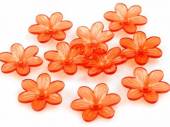 více - Plast.dekorační květina   průměr 2,5cm - oranžová    10ks