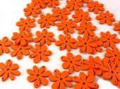 více - Dřevěná květinka k všestrannému použití  10ks  - oranžová