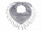 více - Bavl. šátek  100 x 100 x 160 cm šedý